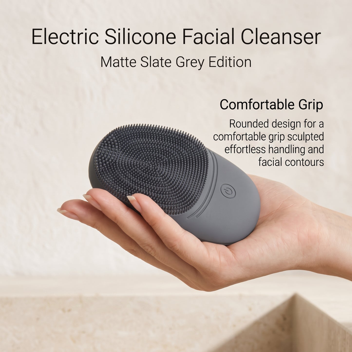 Sonic Silicone Dermal Cleansing Device (Grey)