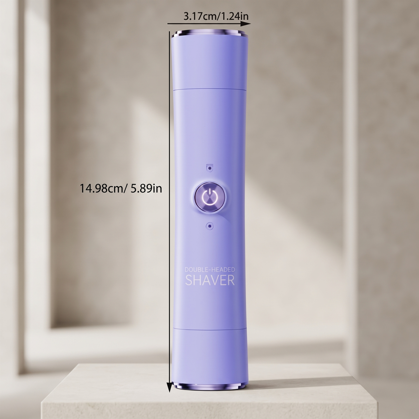 Rechargeable 2-in-1 Sensitive Area Shaver & Intimate Trimmer (Purple)