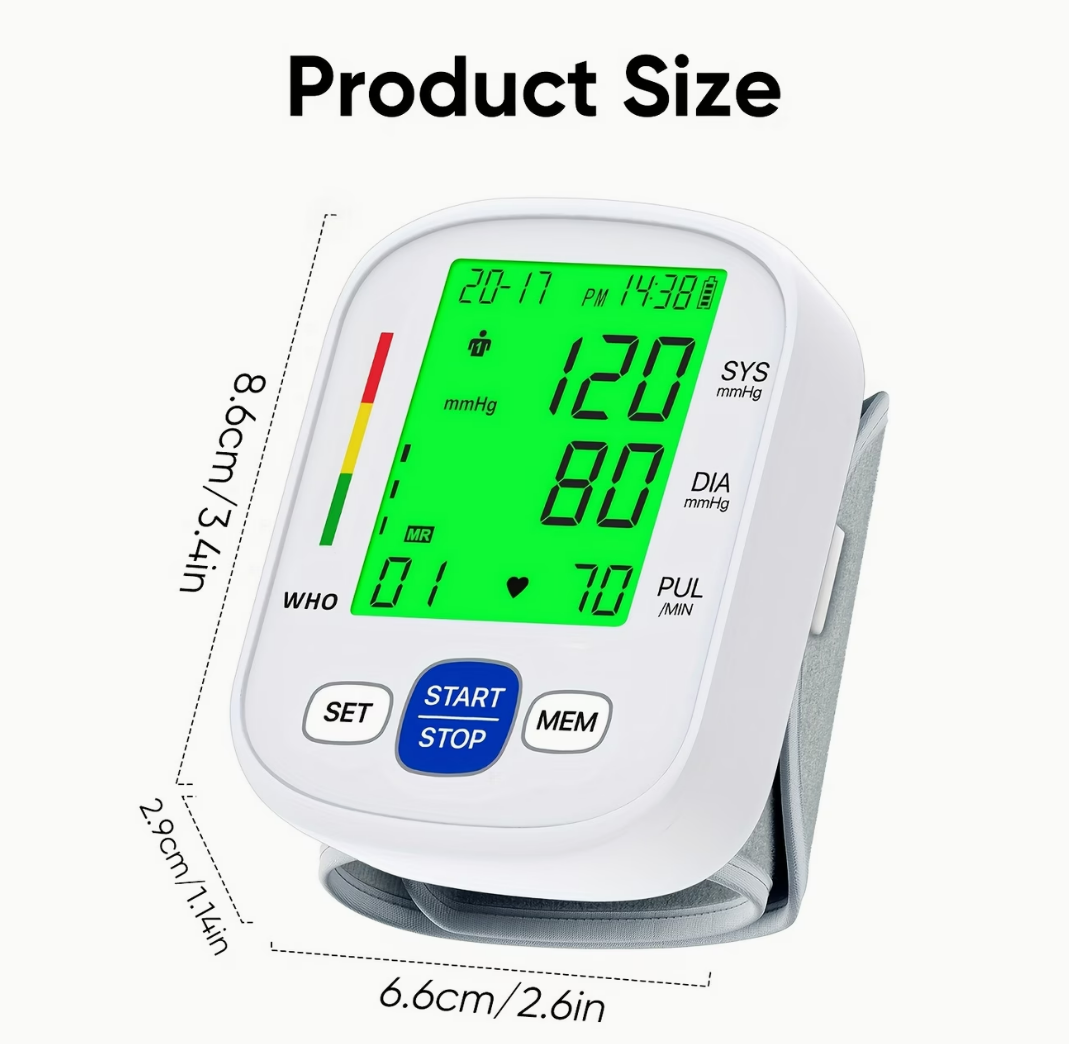The Wrist-Cuff Blood Pressure Monitor