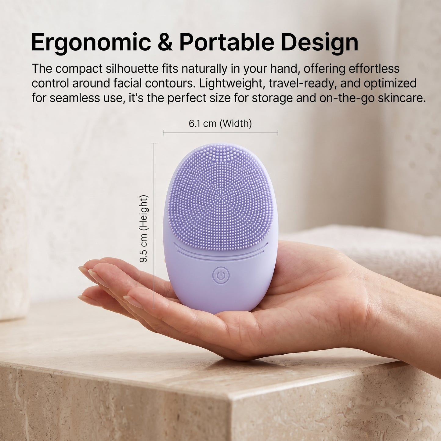 Sonic Silicone Dermal Cleansing Device (Grey)