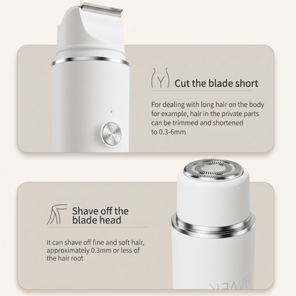 Rechargeable 2-in-1 Sensitive Area Shaver & Intimate Trimmer  (White)