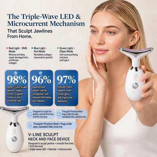 V-Line Sculpt | 3-Mode LED Neck Tightening & Microcurrent Massage