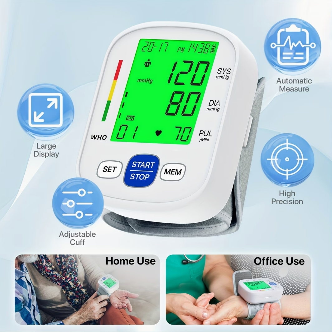 The Wrist-Cuff Blood Pressure Monitor