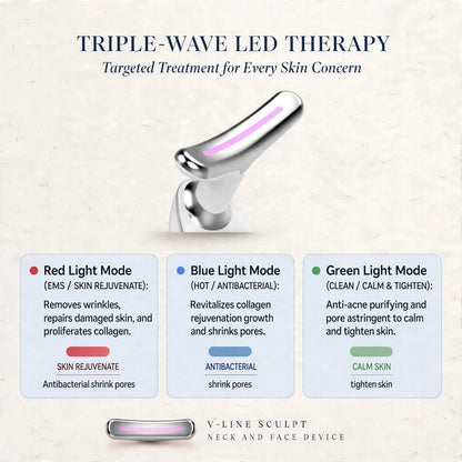 V-Line Sculpt | 3-Mode LED Neck Tightening & Microcurrent Massage