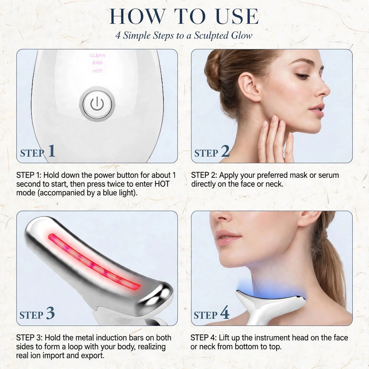 V-Line Sculpt | 3-Mode LED Neck Tightening & Microcurrent Massage